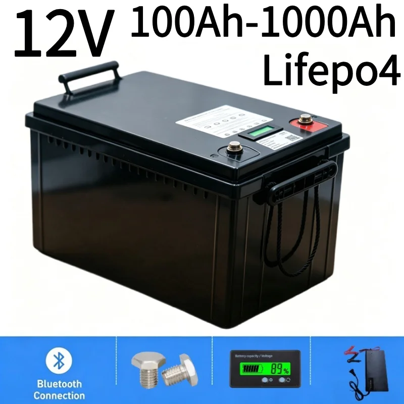 Lifepo4 12V 100Ah Bms Bluetooth - 12V LiFePO4 Batterie 100Ah-1000Ah Lithiumbatterie, Bluetooth