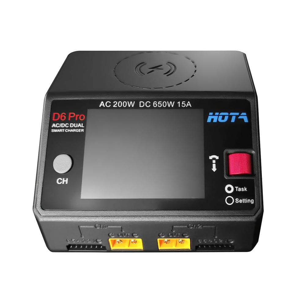 Hota D6 Pro Dual Lipo Charger - HOTA D6 Pro Lipo-Akkuladegerät, Dual-Channel Smart-Ladegerät,
