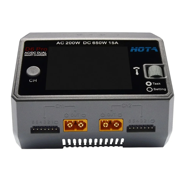 D6 Pro Schwarz AC 200W DC 2x32 – Hota D6 Pro Dual Lipo Charger Bewertung und Preis