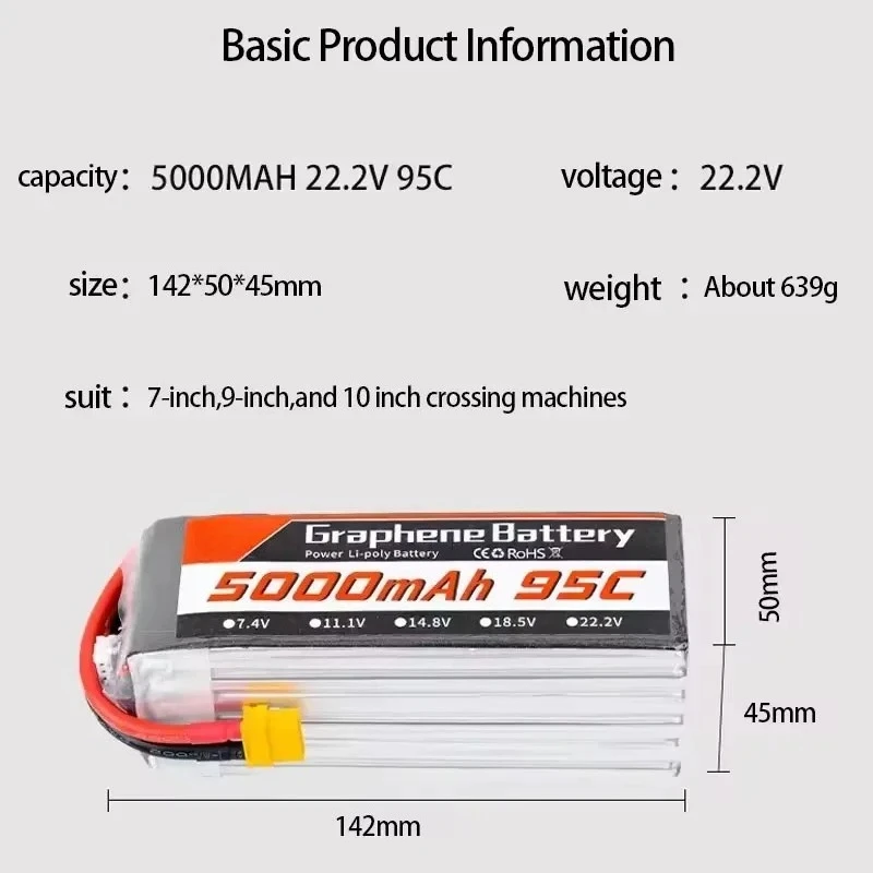 95C 22,2V 6S 5000mAh Lipo-Akku – 6S Lipo Battery 22.2V 5000Mah Bewertung und Preis