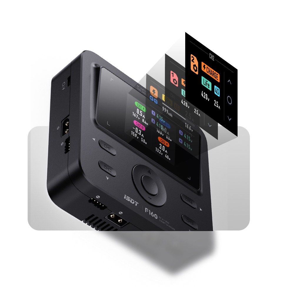 ISDT F160 4CH AC Quad Channel  – Toolkitrc M6Dac Smart Charger Bewertung und Preis